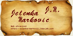 Jelenka Marković vizit kartica